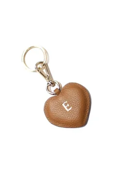 Best Sale Carolina Heart Leather Keyring Tan