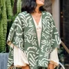 Store Carolina Hollie Wrap Ivory and Emerald