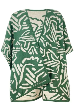 Store Carolina Hollie Wrap Ivory and Emerald