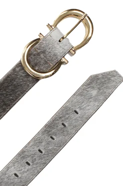 Clearance Carolina Ivy Double Buckle Belt Natural Cowhide