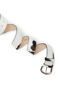 Best Carolina Jeans Belt Black and White Cowhide
