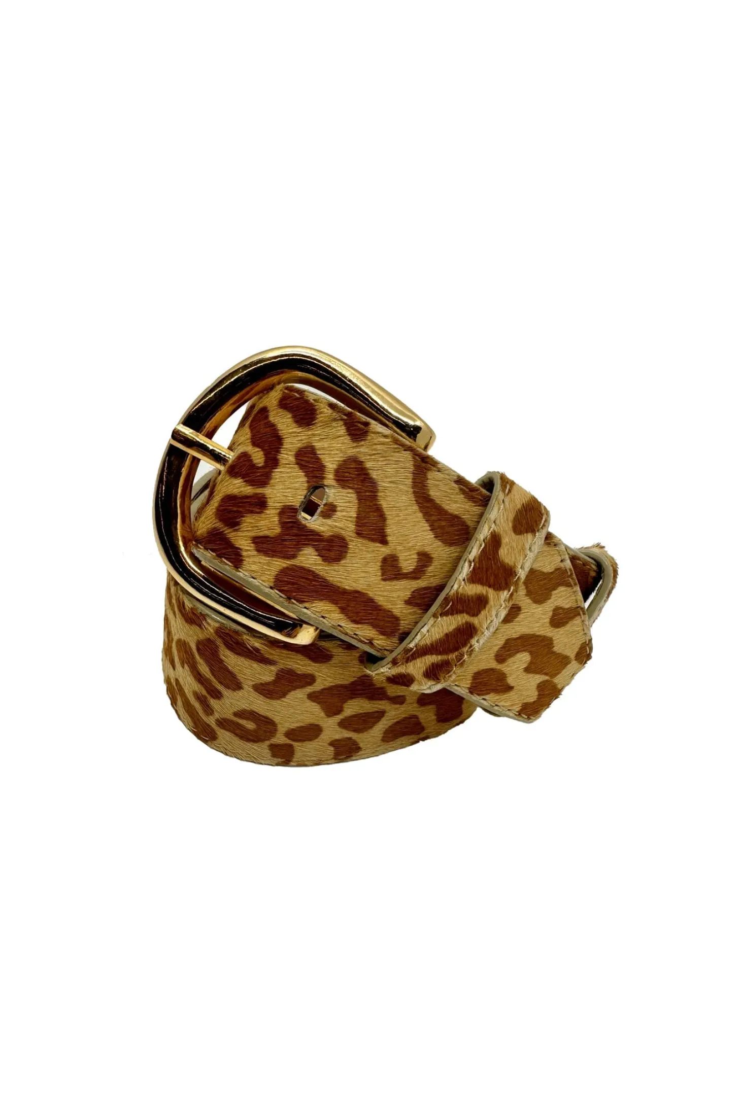 Hot Carolina Jeans Belt Cowhide Leather Tan Leopard