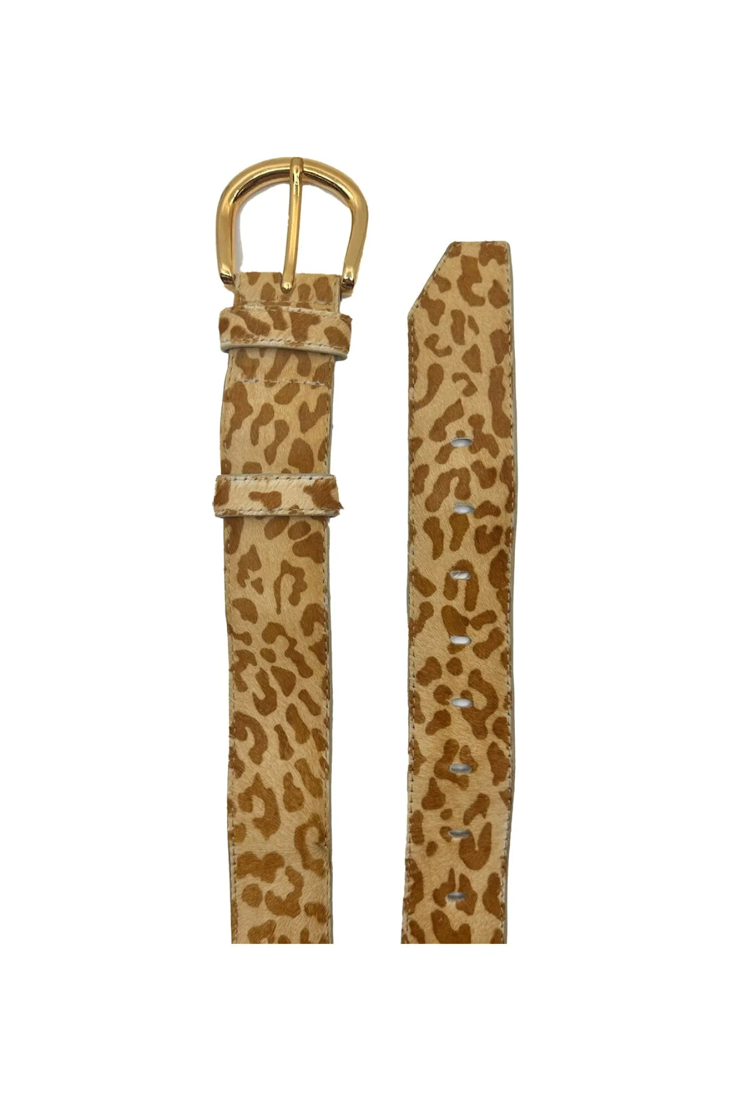Hot Carolina Jeans Belt Cowhide Leather Tan Leopard