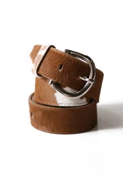 Best Carolina Jeans Belt Tan & White Cowhide