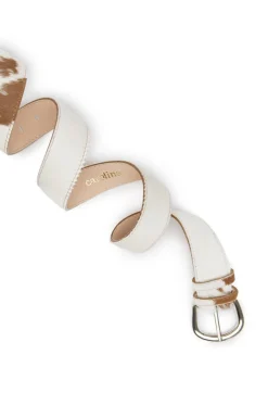 Best Carolina Jeans Belt Tan & White Cowhide
