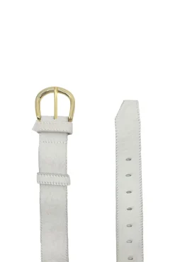 Shop Carolina Jeans belt White Cowhide