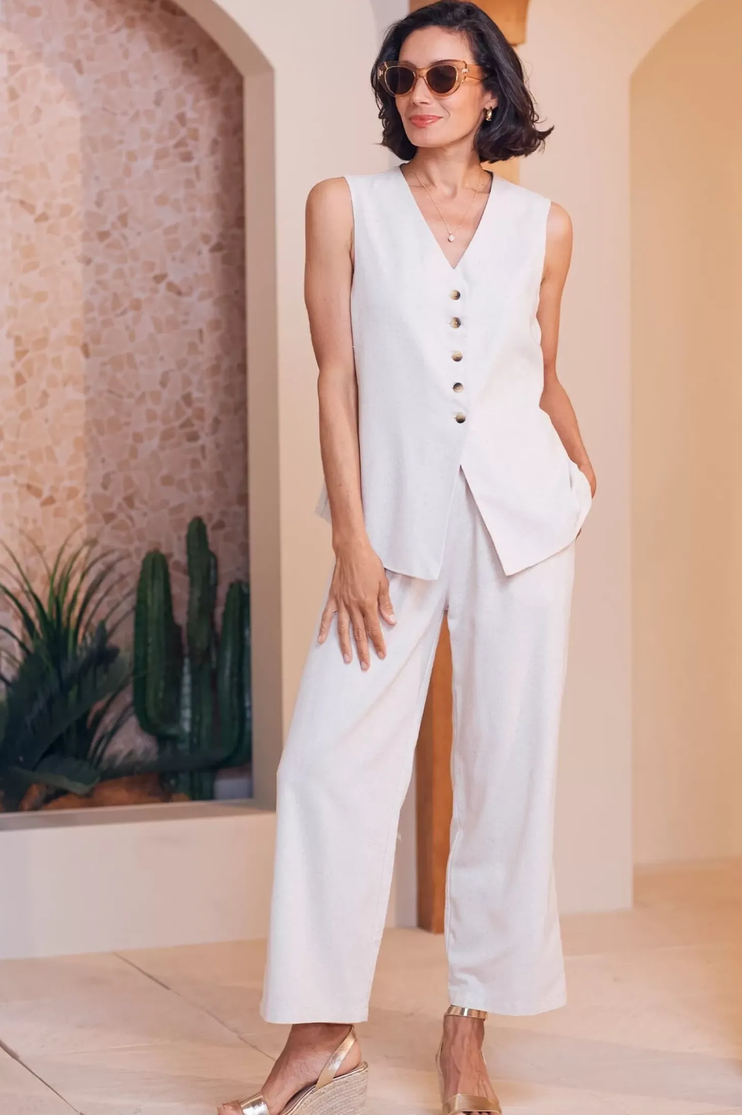 Clearance Carolina Jocelyn Vest Oatmeal-Pre Order