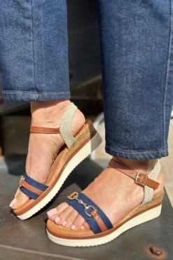 Cheap Carolina Kassandra Wedges Navy