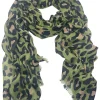 Best Sale Carolina Kaya Animal Print Modal Scarf Olive