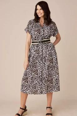 Hot Carolina Kendi Animal Print Dress
