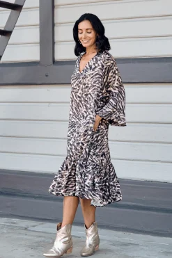 Best Sale Carolina Kenza  Animal Print Dress