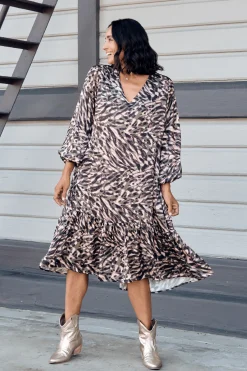 Best Sale Carolina Kenza  Animal Print Dress