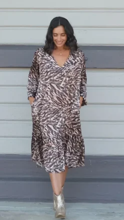Best Sale Carolina Kenza  Animal Print Dress