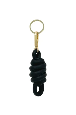 Best Carolina Knot Keyring Soft Leather Black