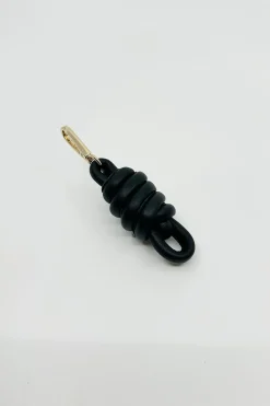 Best Carolina Knot Keyring Soft Leather Black
