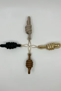 Best Carolina Knot Keyring Soft Leather Nude