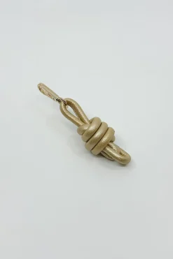 Best Carolina Knot Keyring Soft Leather Gold