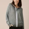 Cheap Carolina Kyle Zipped Cardigan Khaki Shimmer