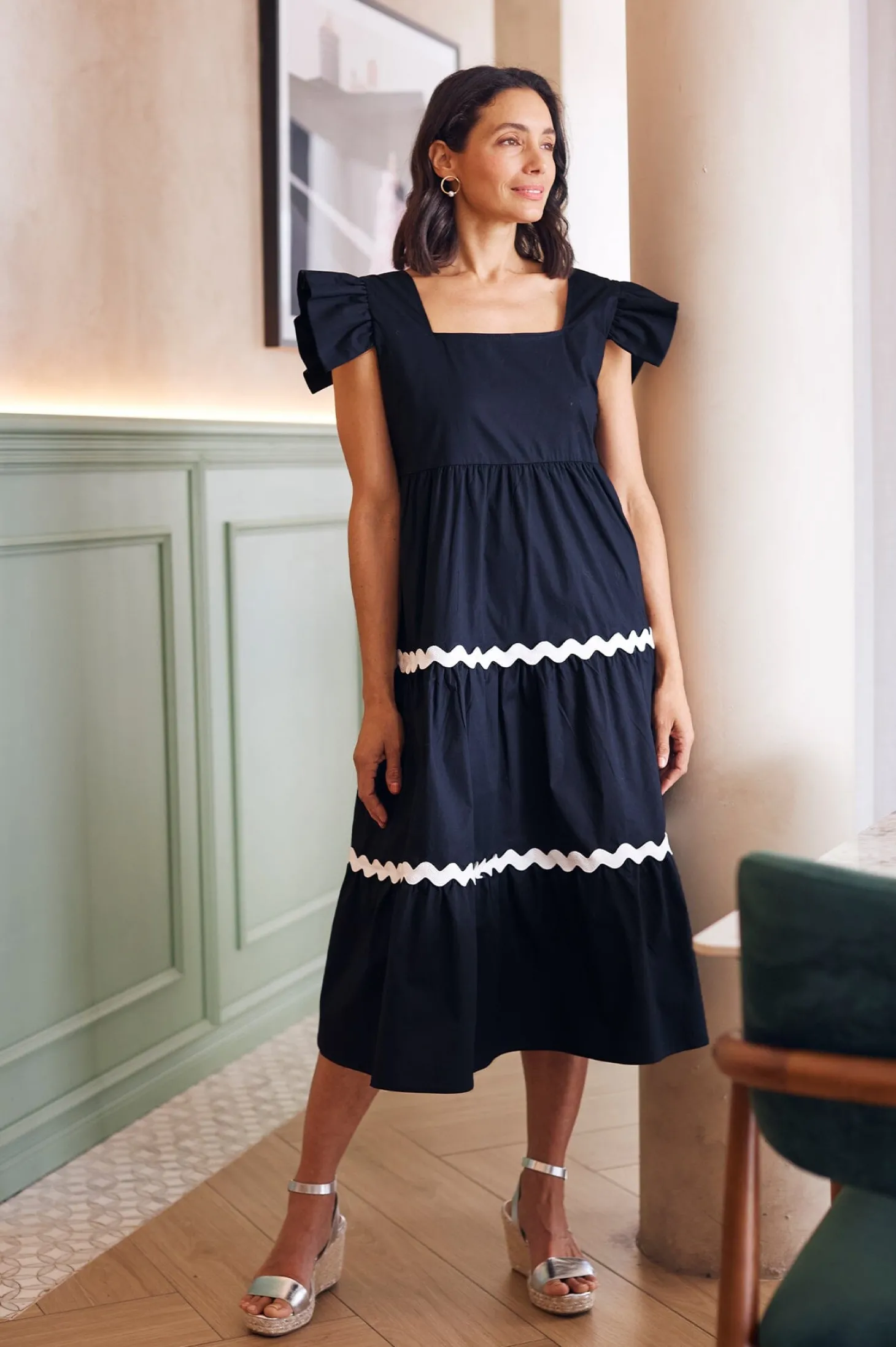 Outlet Carolina Laryssa Dress Navy