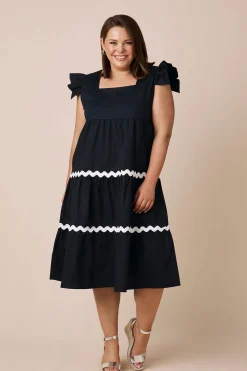Outlet Carolina Laryssa Dress Navy