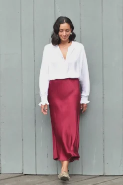 Hot Carolina Lauryn Skirt Burgundy