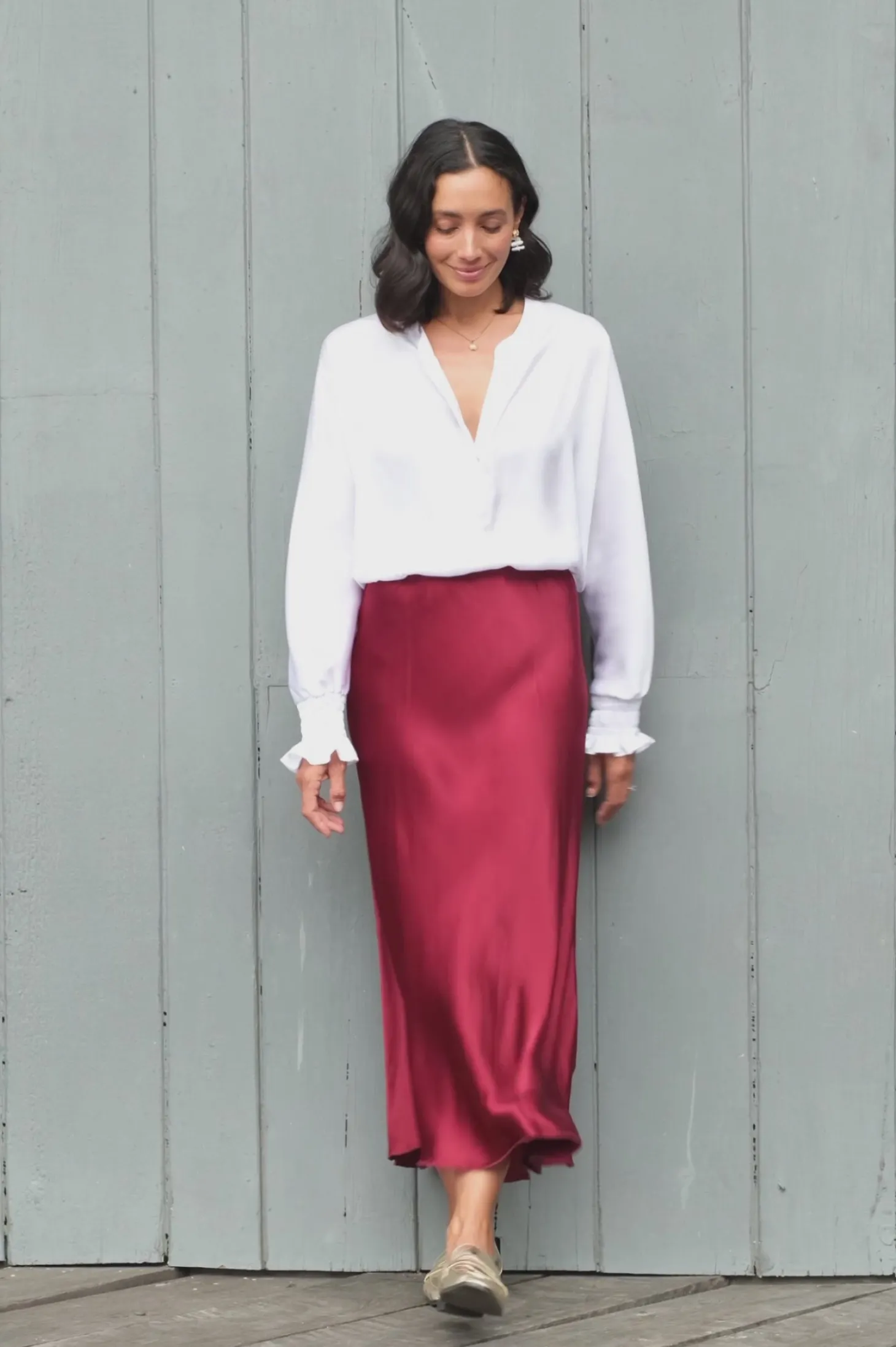 Hot Carolina Lauryn Skirt Burgundy