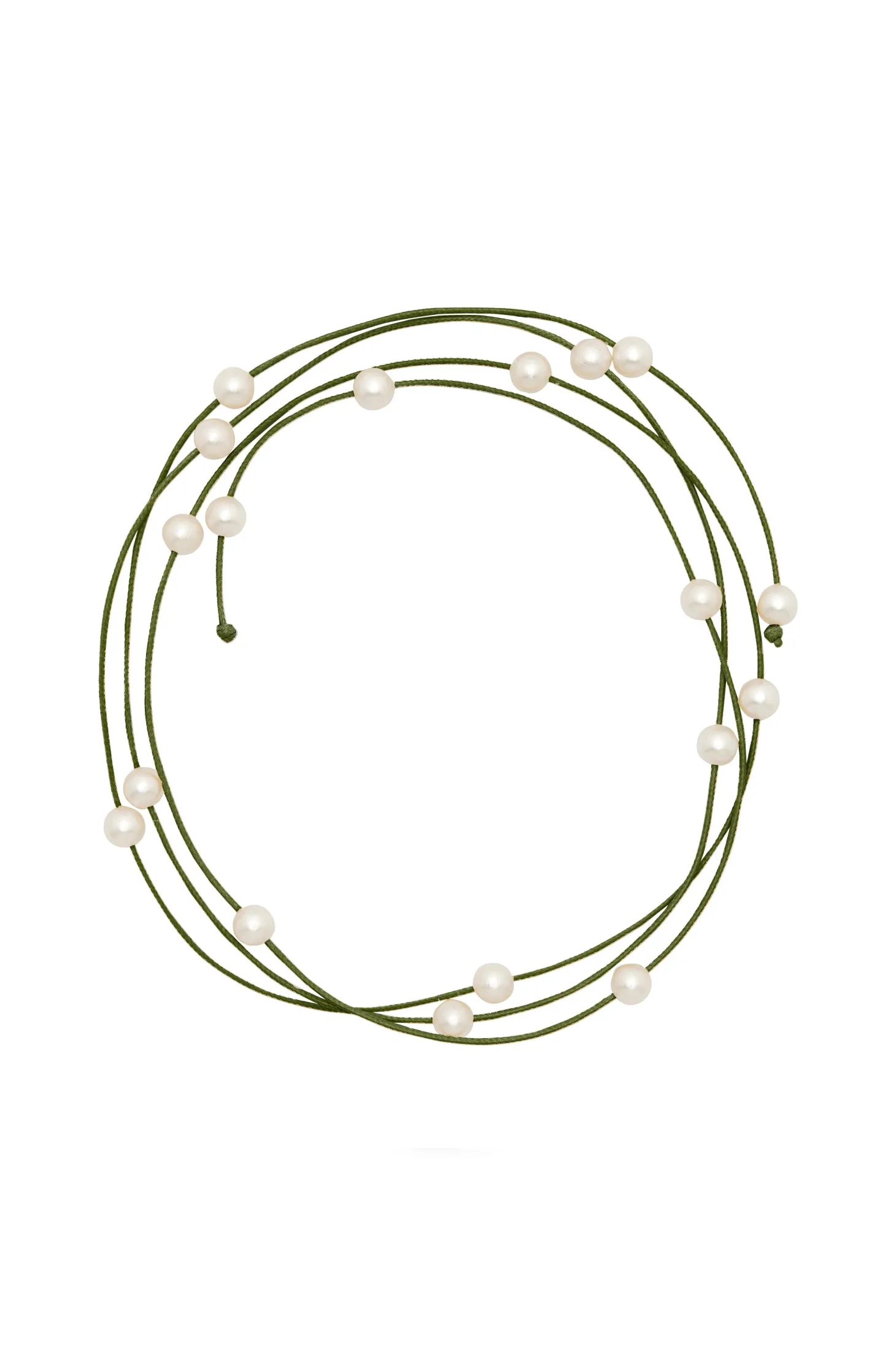 Discount Carolina Leia Pearl Necklace Olive