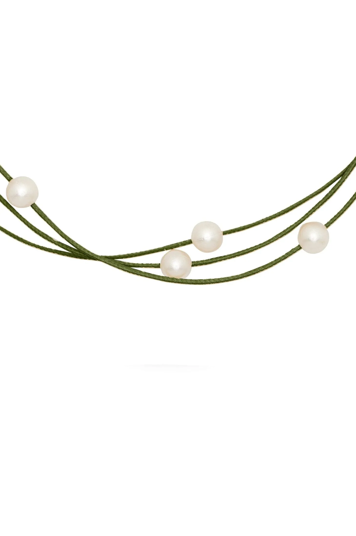 Discount Carolina Leia Pearl Necklace Olive