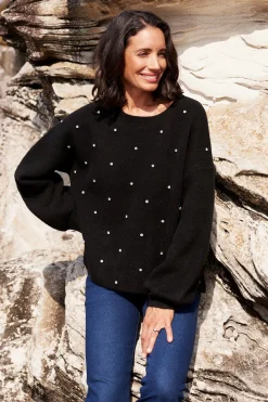 Clearance Carolina Lenya Diamante Jumper Black