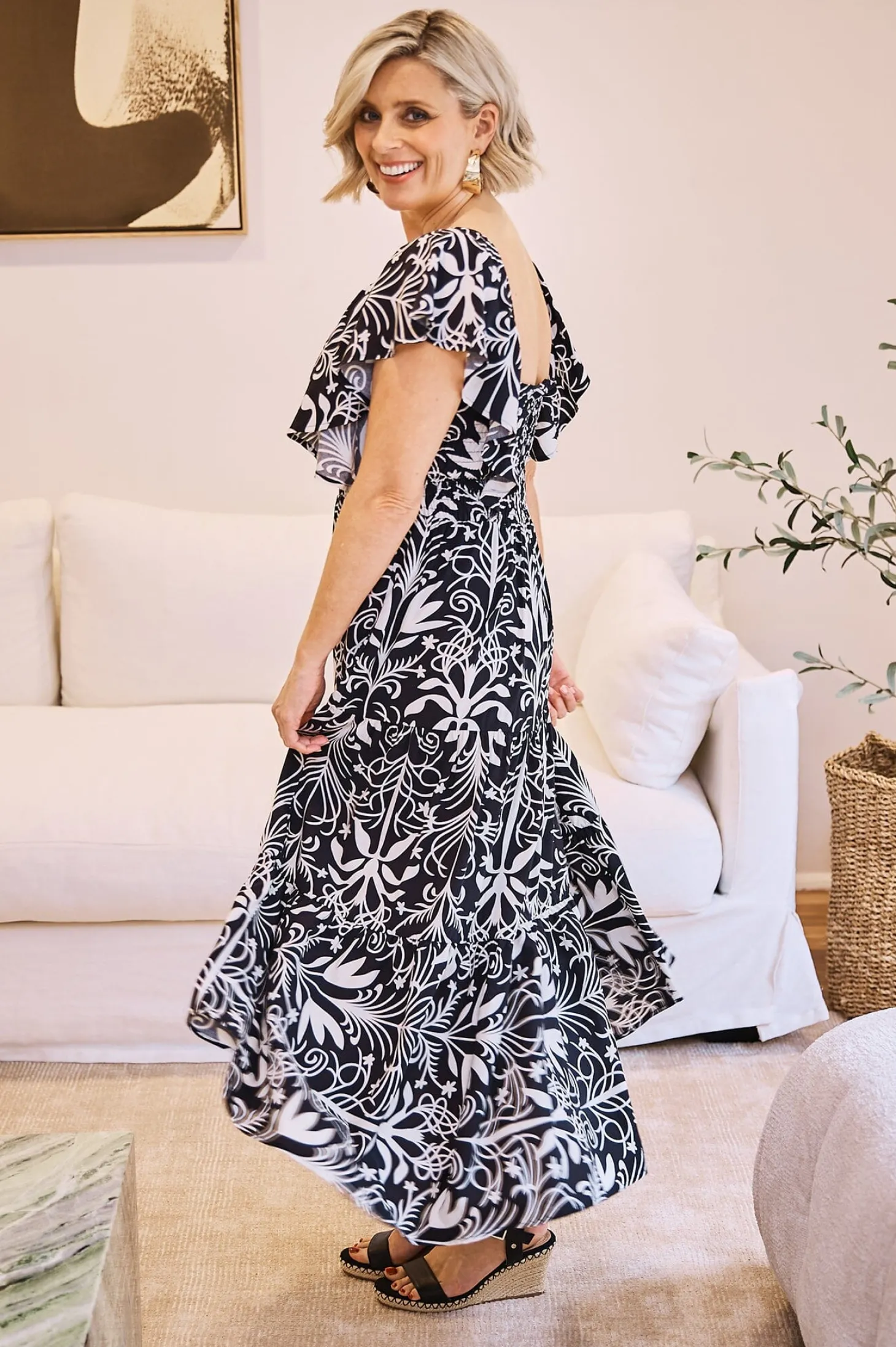 Store Carolina Lia Dress Black and White