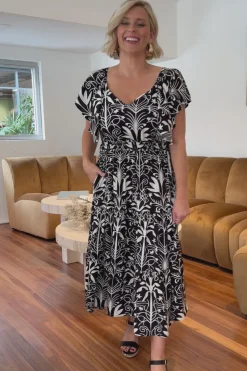 Store Carolina Lia Dress Black and White