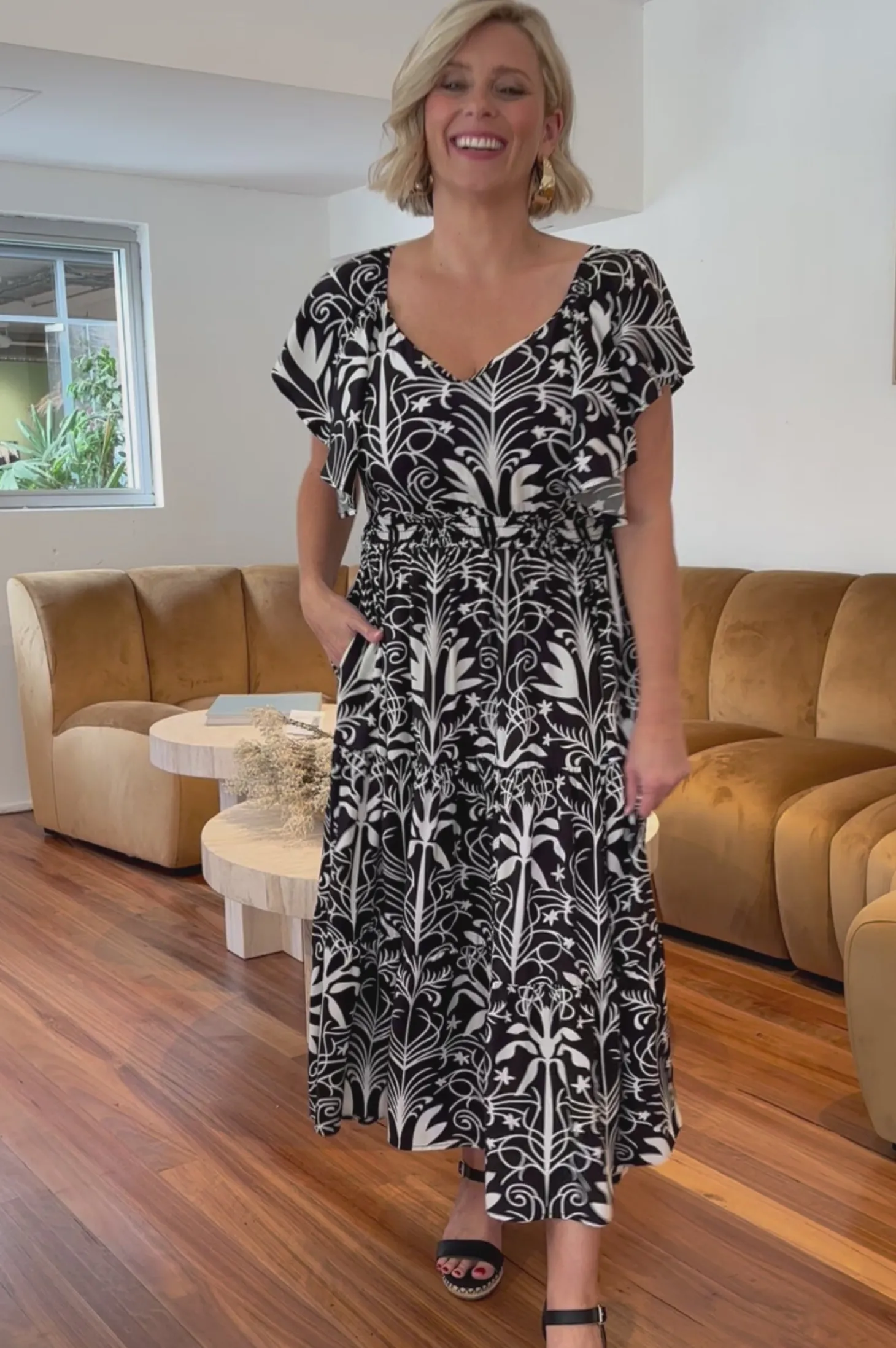 Store Carolina Lia Dress Black and White