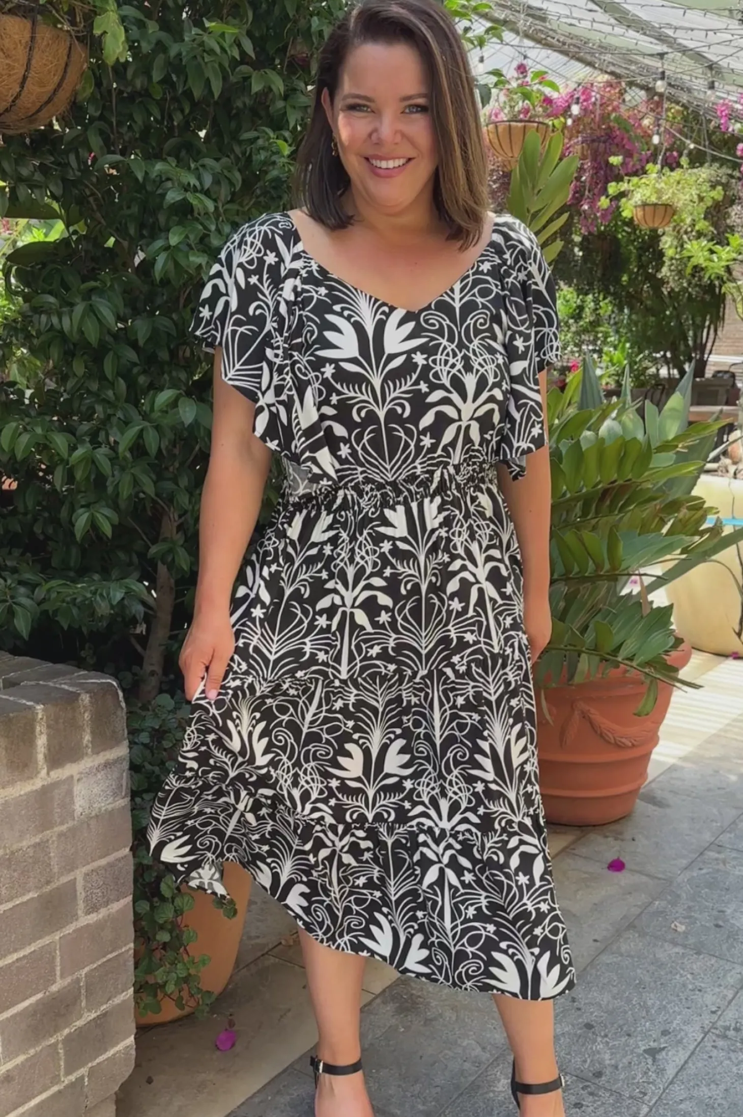 Store Carolina Lia Dress Black and White