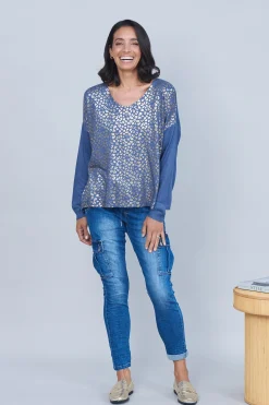 Fashion Carolina Lillian Blue Denim Jogger