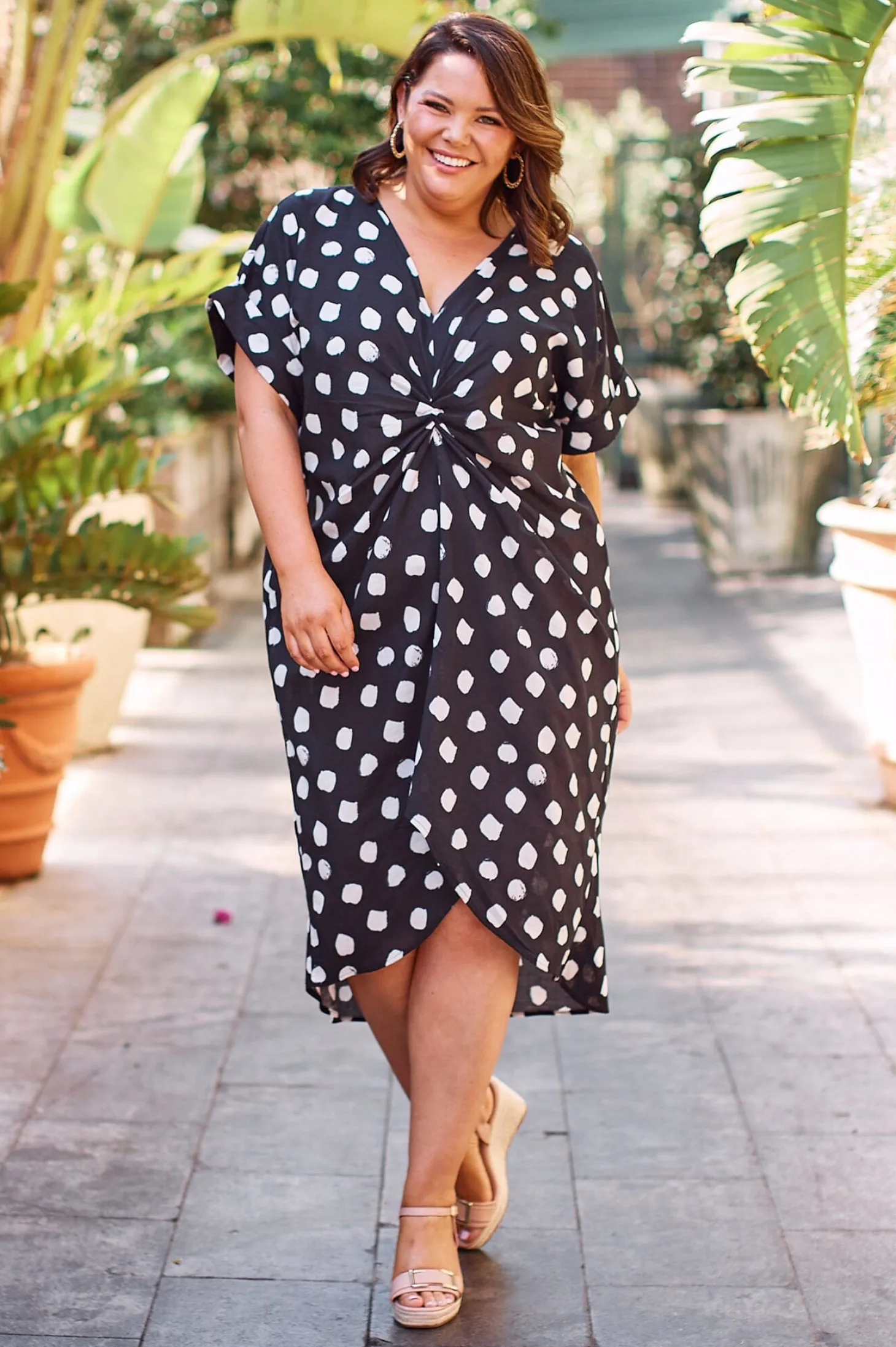 Flash Sale Carolina Louisa Dress Black Polka Dot