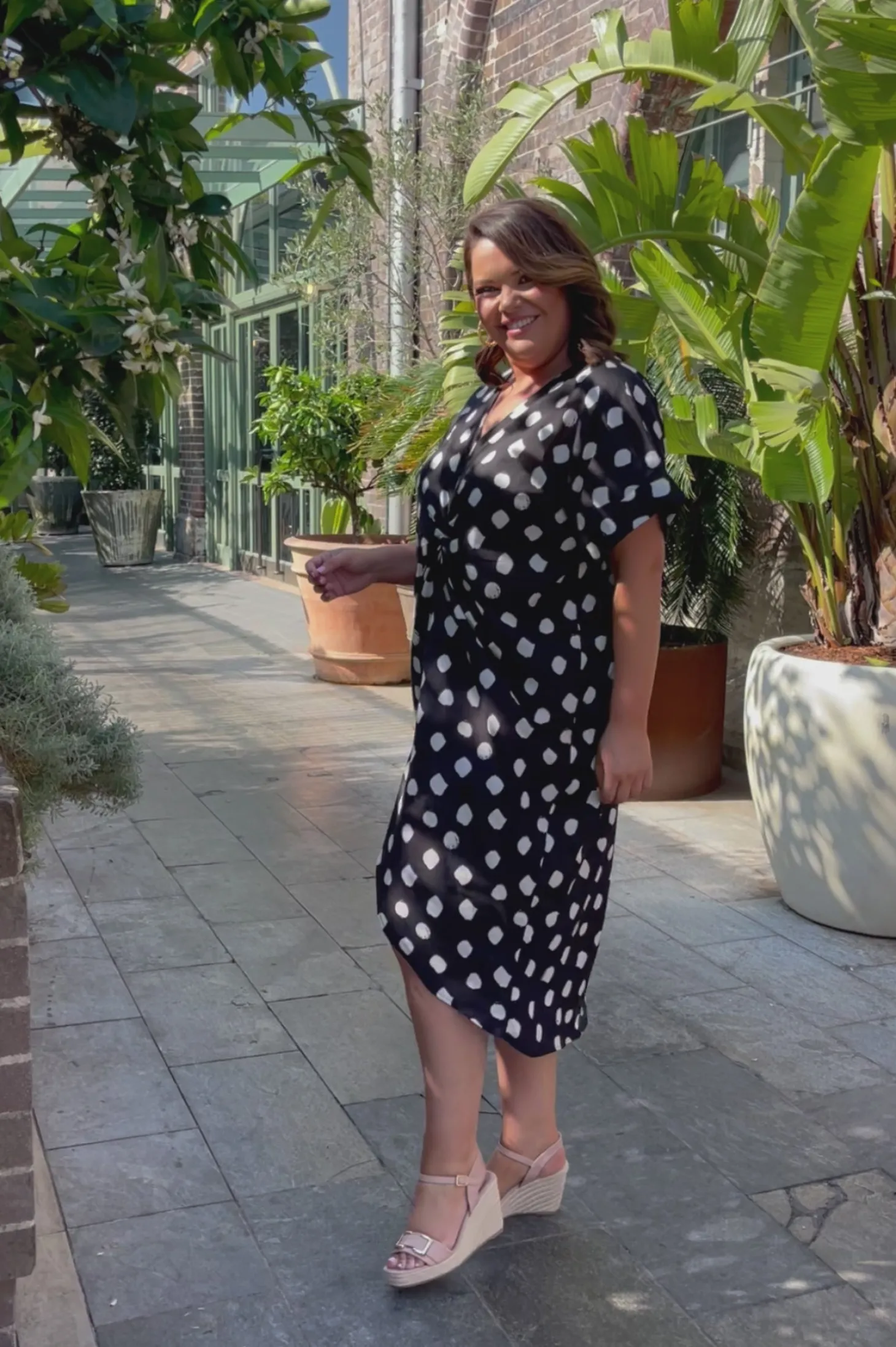 Flash Sale Carolina Louisa Dress Black Polka Dot