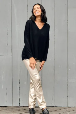 Flash Sale Carolina Lucia Metallic Gold Jeans