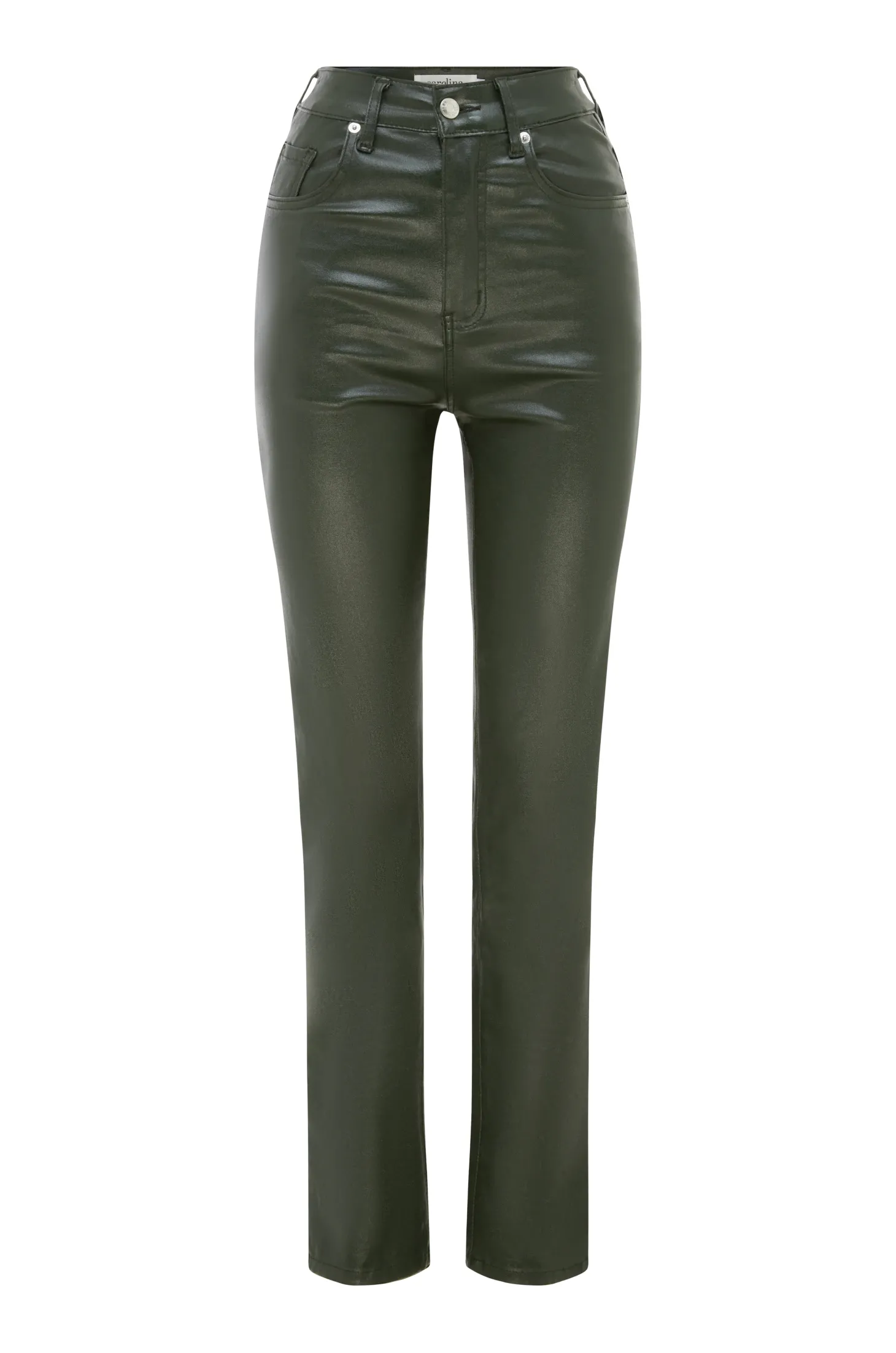 Sale Carolina Lucia Metallic Olive Jeans