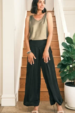 Best Sale Carolina Lucinda Wide Leg Pants Black