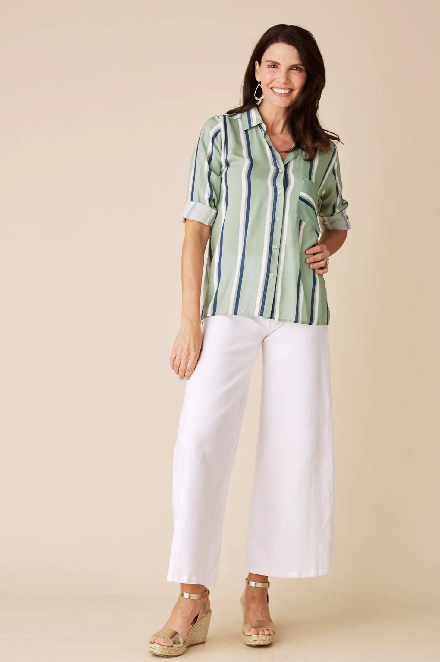Hot Carolina Lumi Long Sleeve Collared Shirt