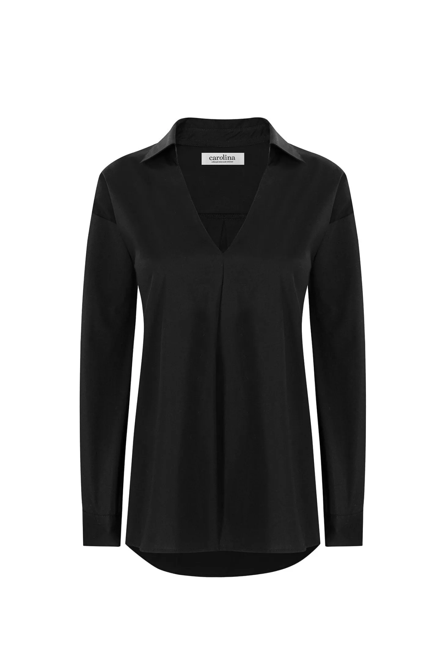 Best Carolina Lynette Collared Long Sleeve Shirt Black