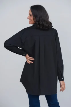 Best Carolina Lynette Collared Long Sleeve Shirt Black