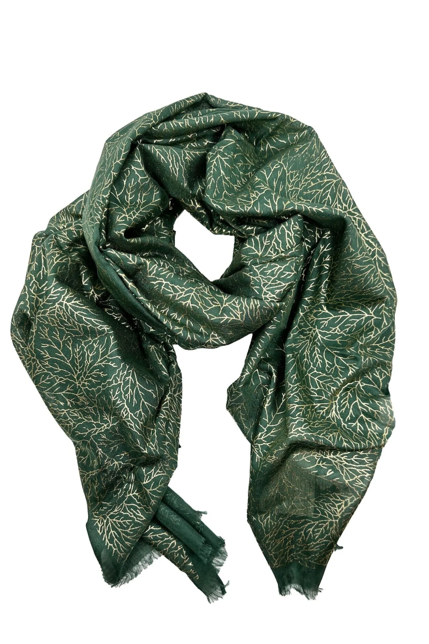 Cheap Carolina Mabel Modal Scarf Olive and Gold