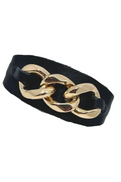 Cheap Carolina Madelyn Leather Bracelet Black