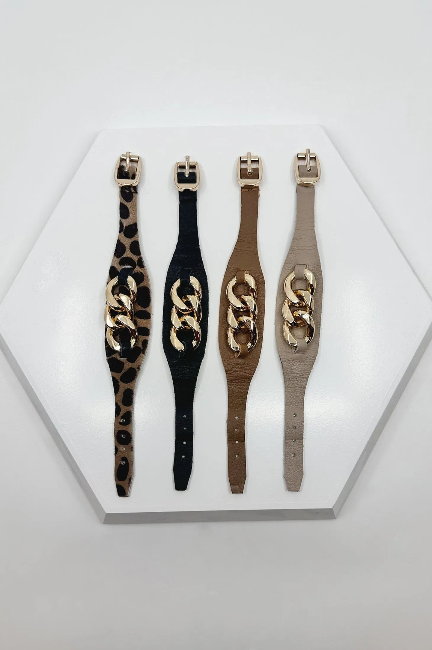 Store Carolina Madelyn Leather Bracelet Nude