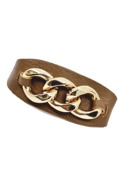 Discount Carolina Madelyn Leather Bracelet Tan