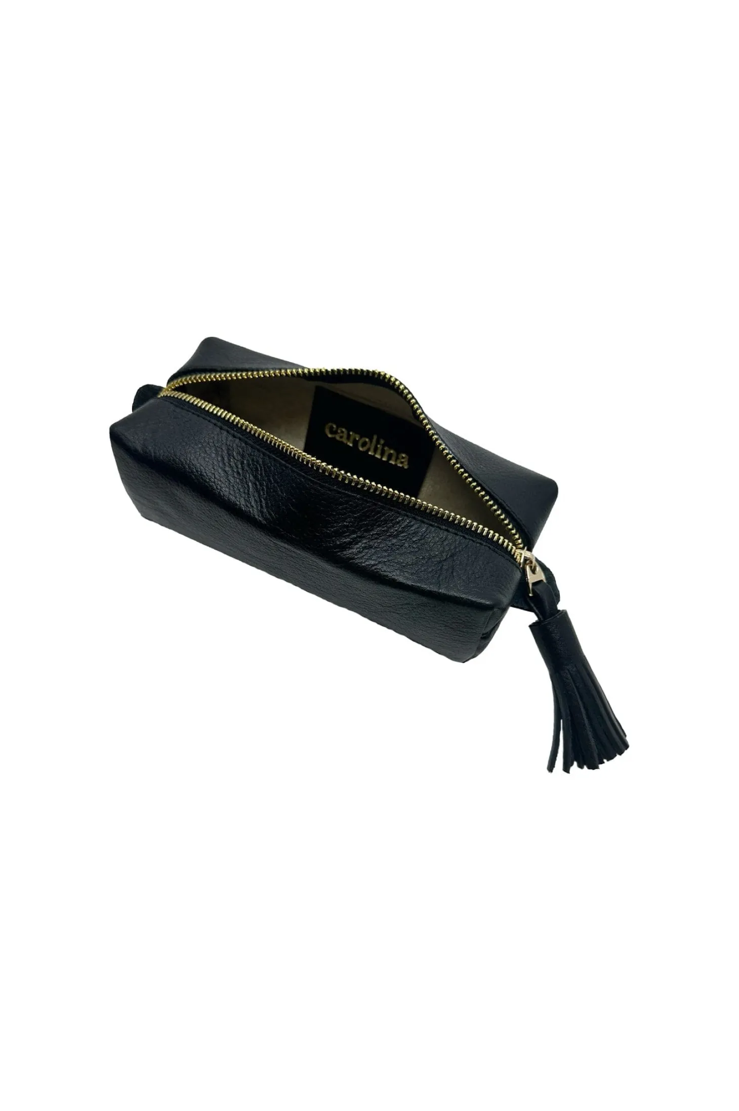 Clearance Carolina Make up Bag Black Soft Leather