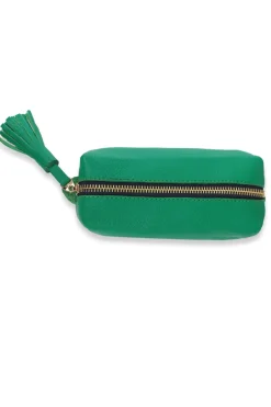 Store Carolina Make Up Bag Emerald Soft Leather