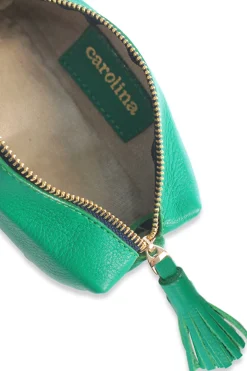 Store Carolina Make Up Bag Emerald Soft Leather