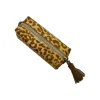 Flash Sale Carolina Make up Bag Tan Leopard Cowhide